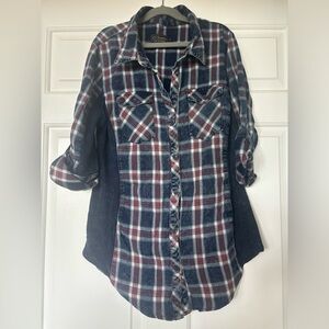 Pattern button down shirt